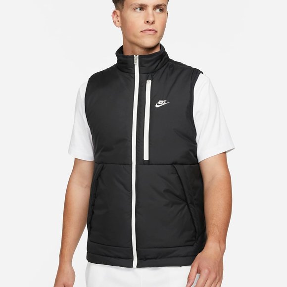 Nike Other - Nike Sportswear Therma-Fit Legacy Black Puffer Vest Synthetic DD6869-010 Med